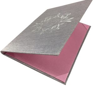 monogram silk invitation