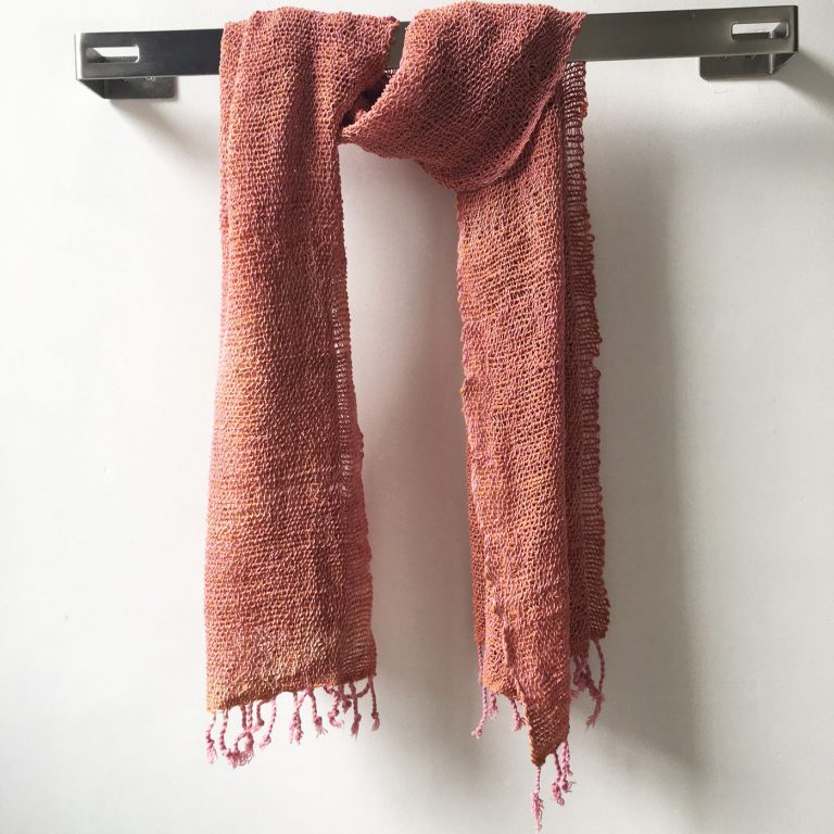 Handwoven Peach Color Cotton Shawl From Chiang Mai - Luxury Wedding ...