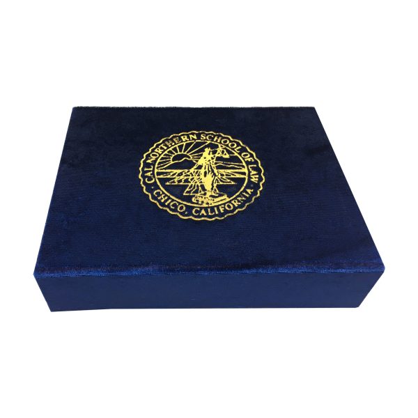 Magnetic velvet logo stamped packaging box
