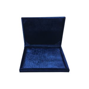 Navy blue velvet wedding box