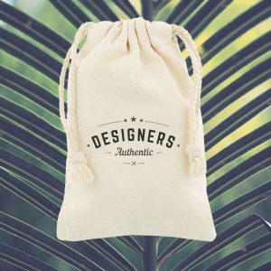 Logo printed cotton drawstring bag for eco bag orders