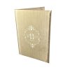 Persoanlized Embroidered Silk Invitation Folder With Pockets