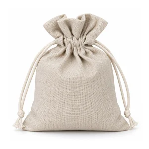 Custom hemp drawstring bag
