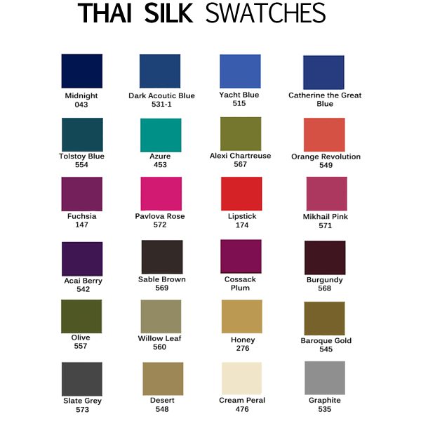 Thai silk colors