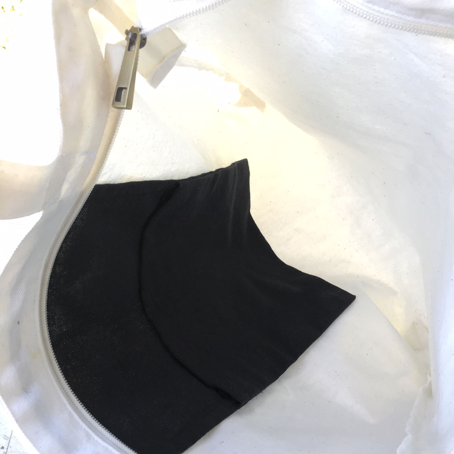 black cotton inner bag