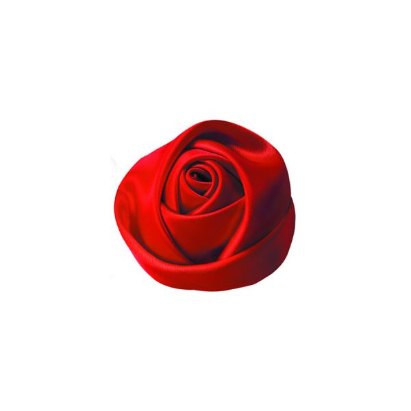 red satin fabric rose flower