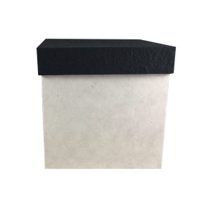 Large mulberry paper box with black lid