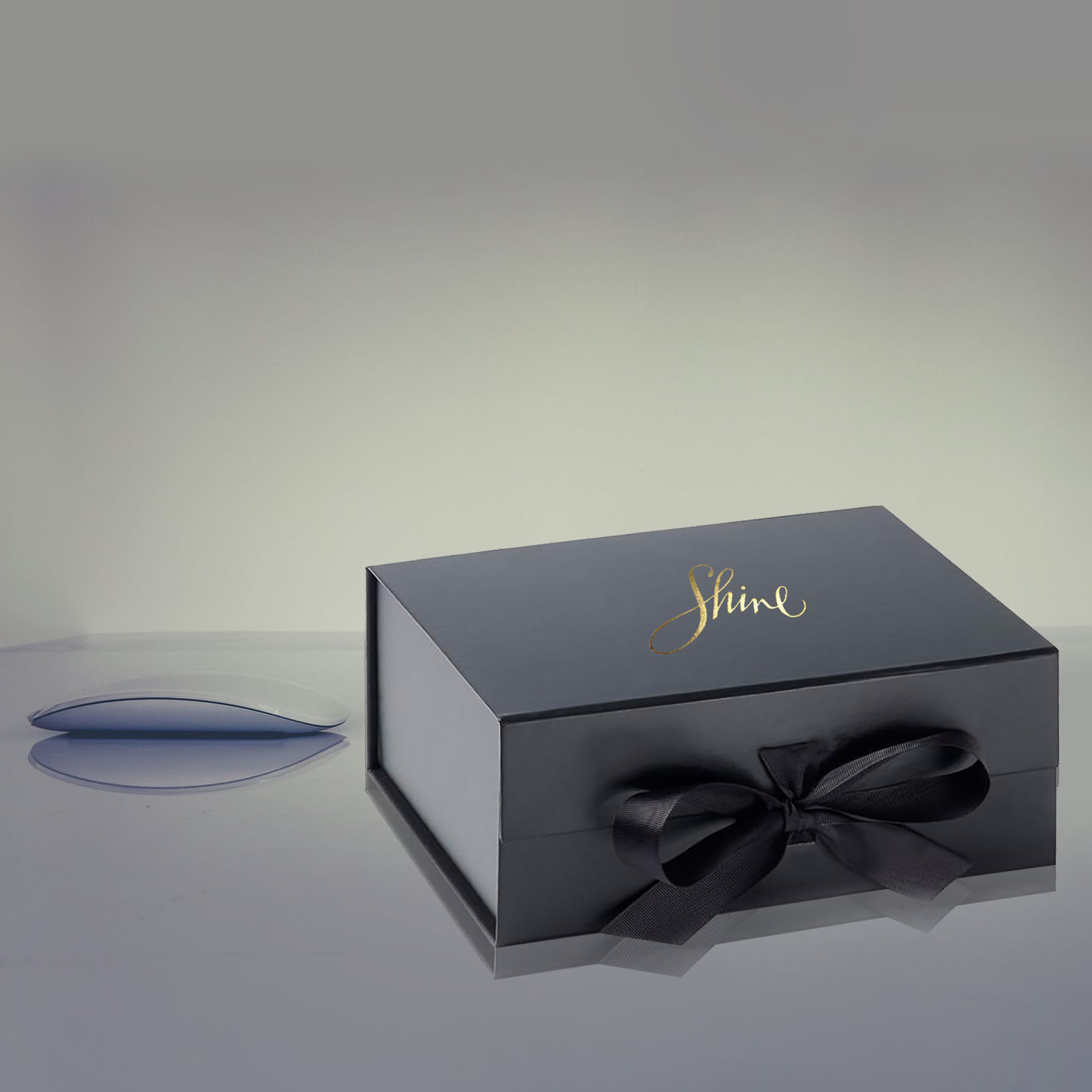luxury black rigid box from Thai designer