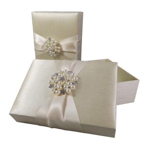 ivory pearl wedding box