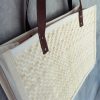 Bamboo bag with leather handle