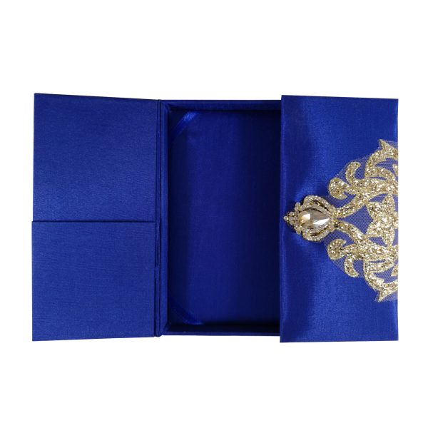 Royal blue silk box