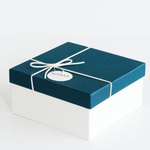 Teal color premium gift box