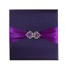 Purple gem stones on lid outside the box