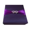 Front view of silk wedding box