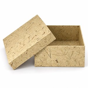 Handmade mulberry paper box with lift lid eco friendly packaging