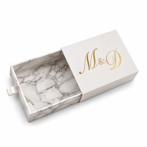 Foil Stamped Marble Drawer Box
