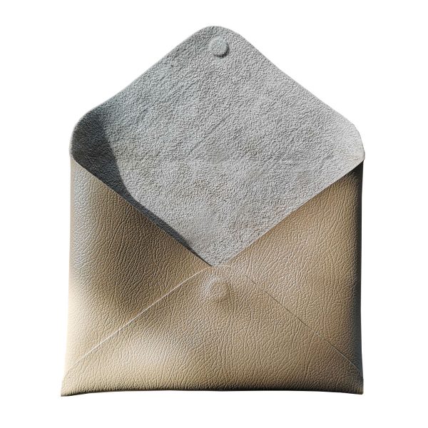 brown leather envelope