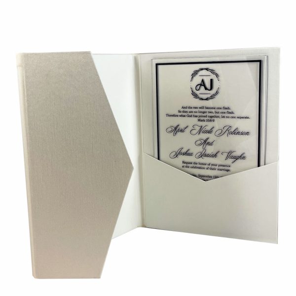 Hardcover tri fold envelope for acrylic invitation cards