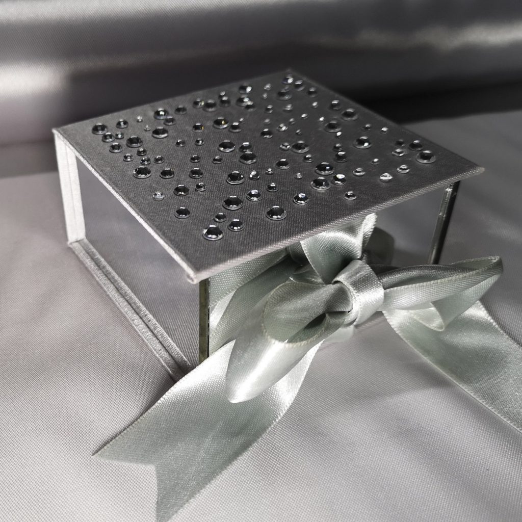 Acrylic Wedding Favor Box With Stardust Inspired Crystal