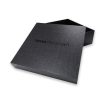 Gift box with black cardstock paper and foil stamp