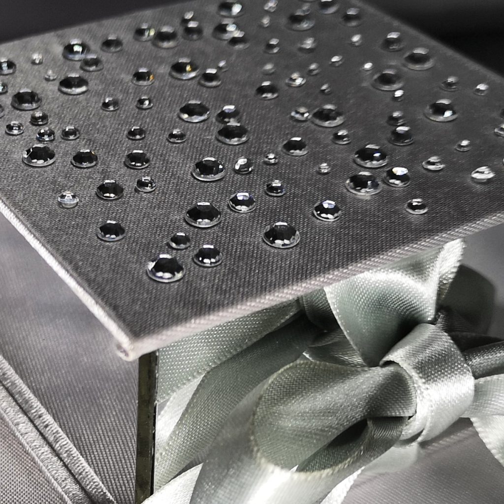 Acrylic Wedding Favor Box With Stardust Inspired Crystal
