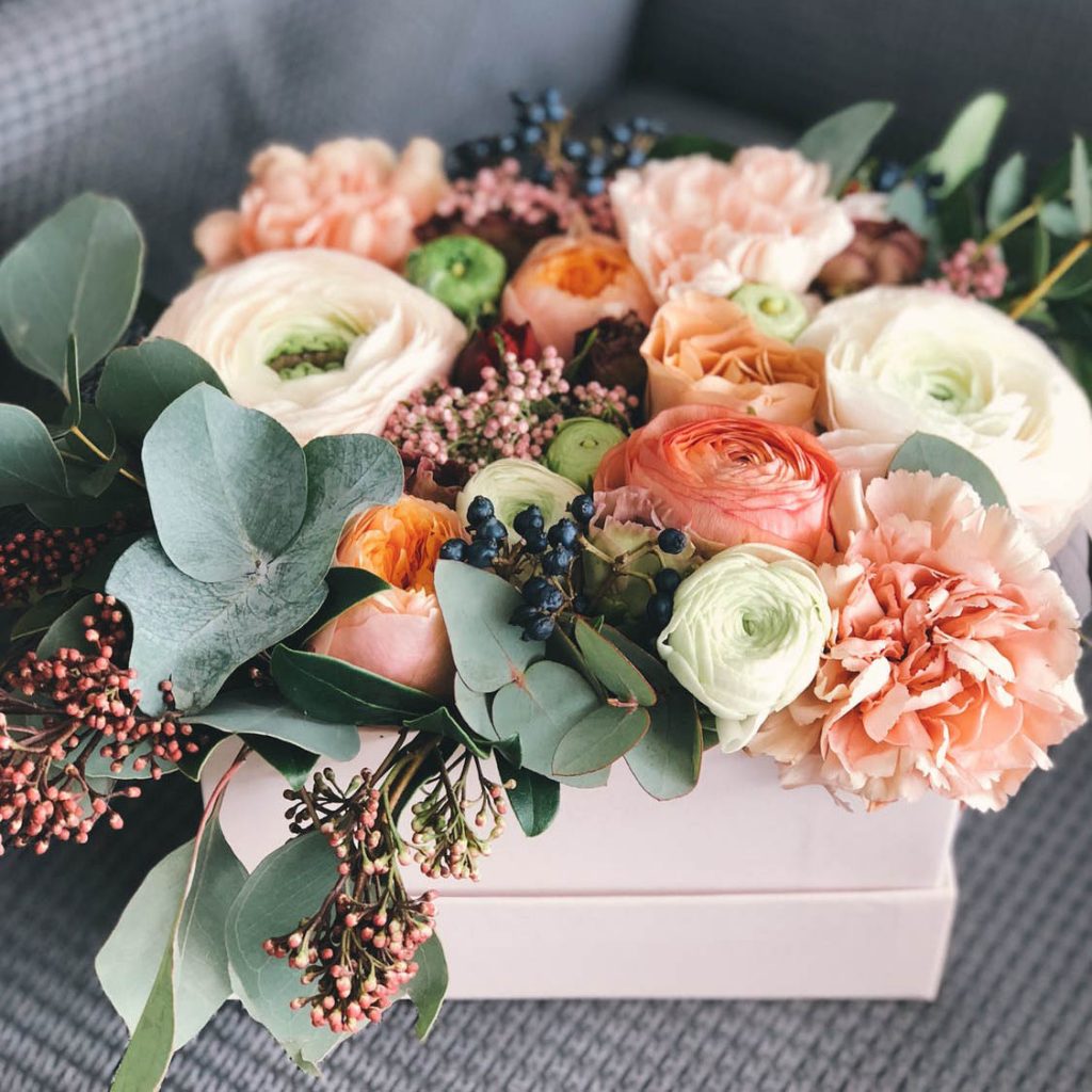 Light Pink Square Flower Box