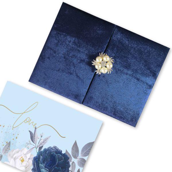 navy blue wedding folder