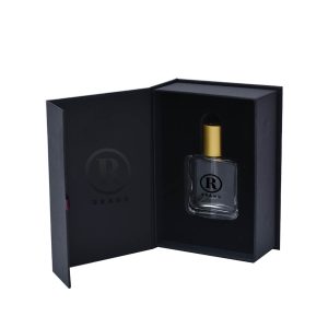 Magnetic black perfume paper box