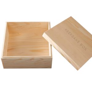 Laser engraved wooden keepsake box