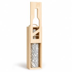 Pine Wood Wine Bottle Box Custom Engraved Thailand
