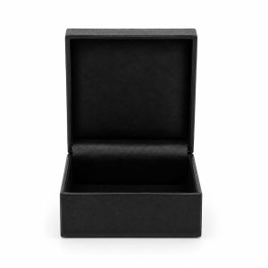 black leather jewelry box