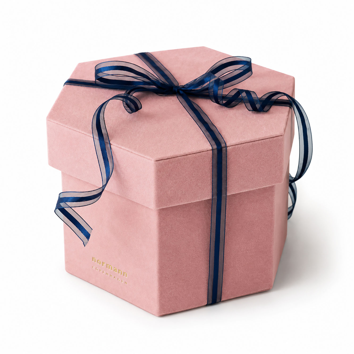 hexagon shaped suede gift packaging box