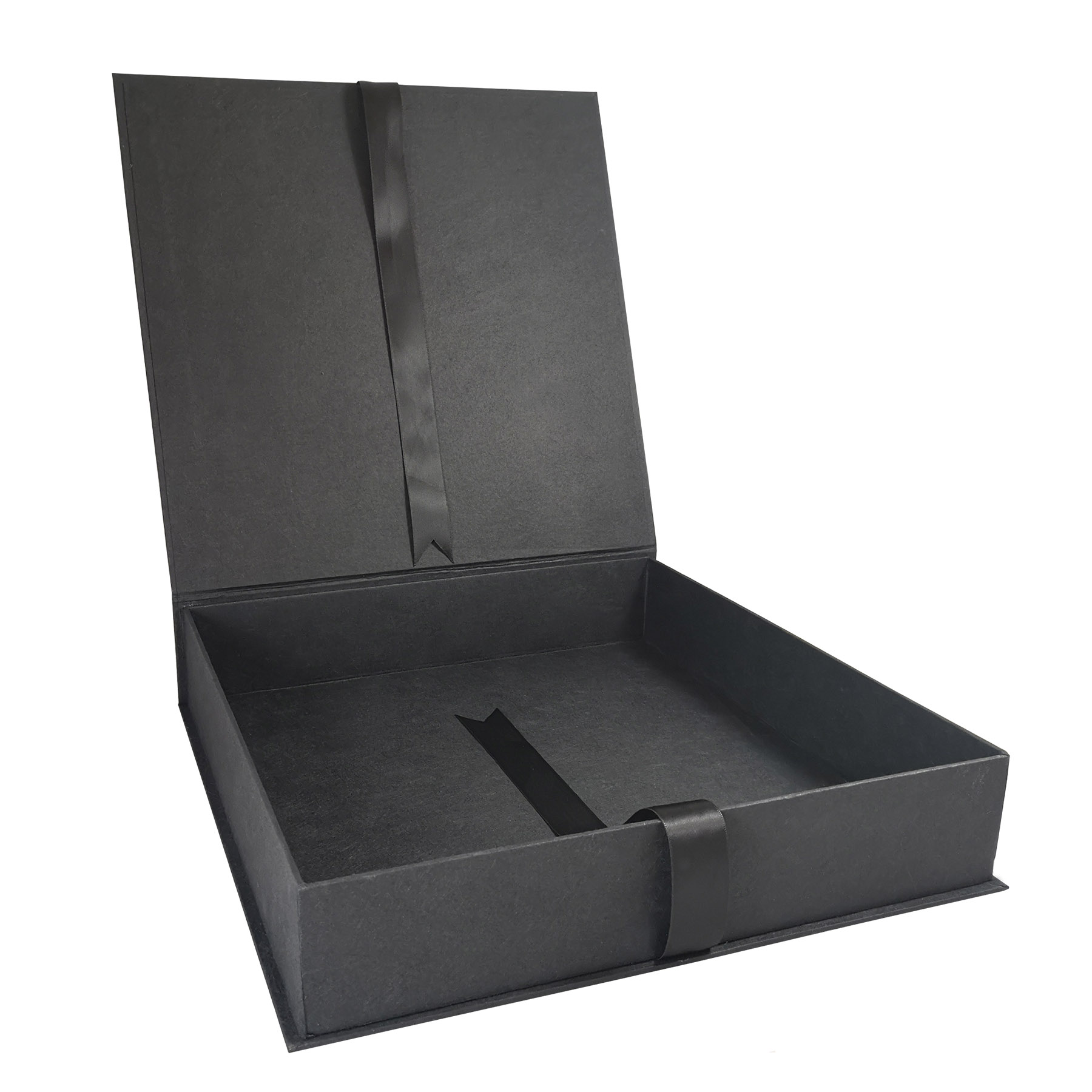 friendly hinged lid packaging box in black