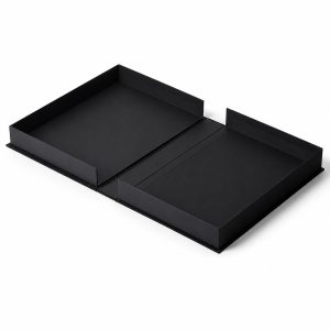 Black Clamshell Cardstock Paper Box – Custom Luxury Packaging from Thailand