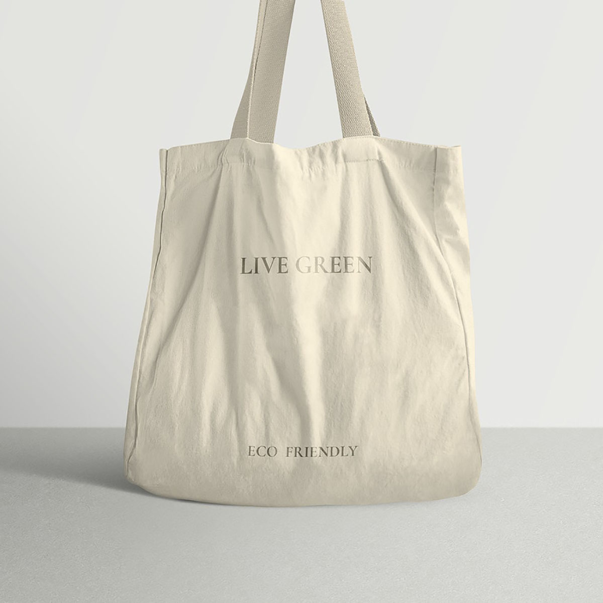 Printed cotton shopping tote bag