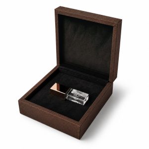 Linen fabric covered USB storage box
