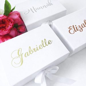 Custom Bridesmaids Names Printed Gift Box