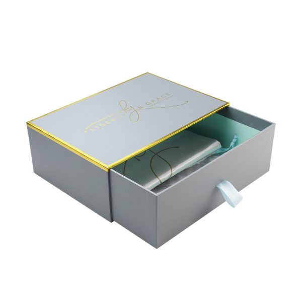 Luxury grey paper sliding box