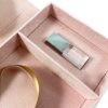 Blush pink suede photo box