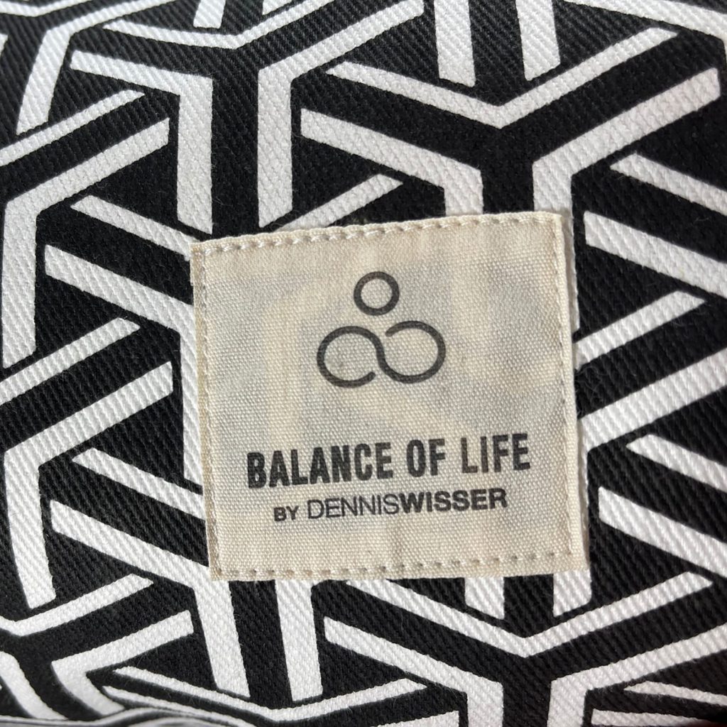 Zippered Black & White Printed Cotton Canvas Yoga Mat Duffle Bag ...