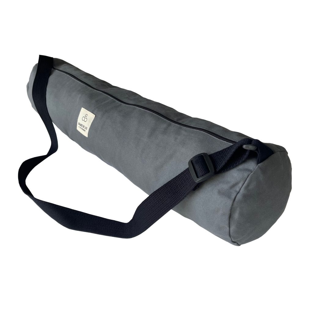 Zippered Yoga Bag With Grey Cotton
