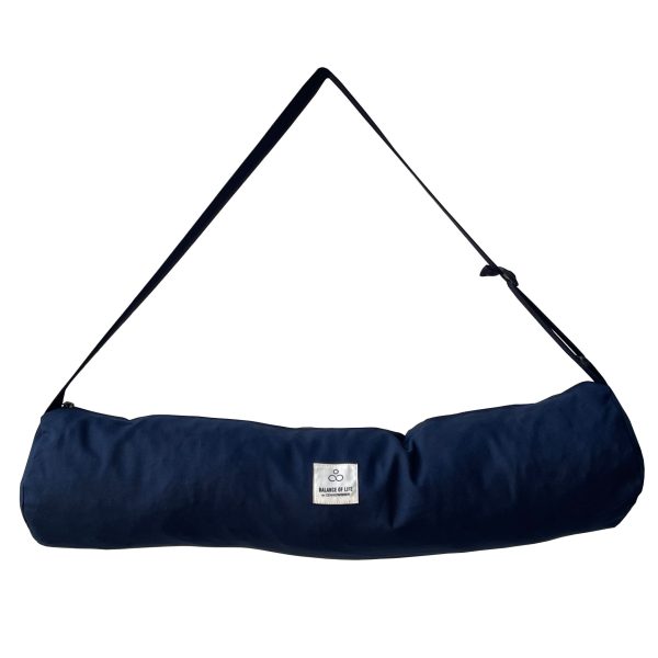 Navy blue canvas yoga bag