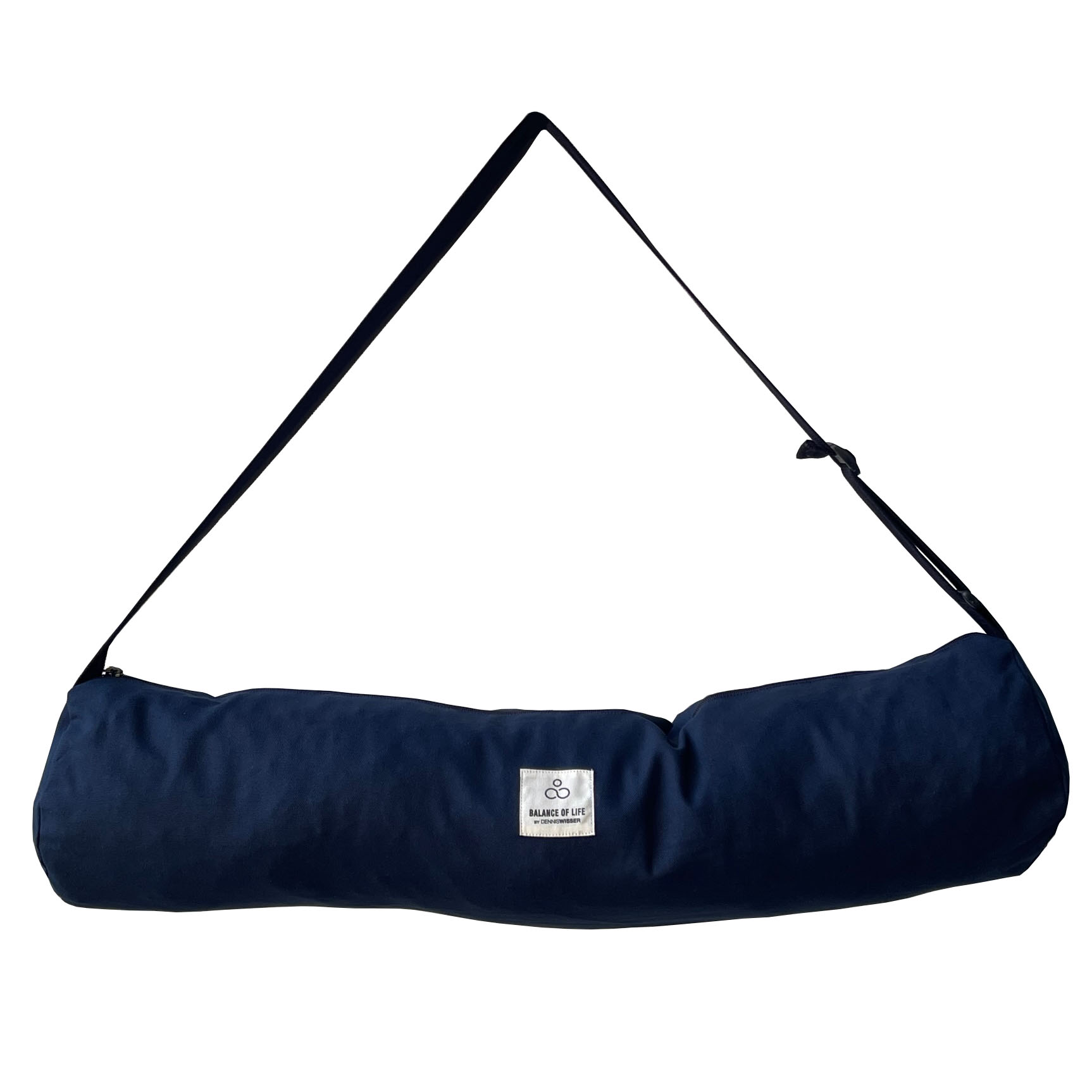 Navy blue canvas yoga bag