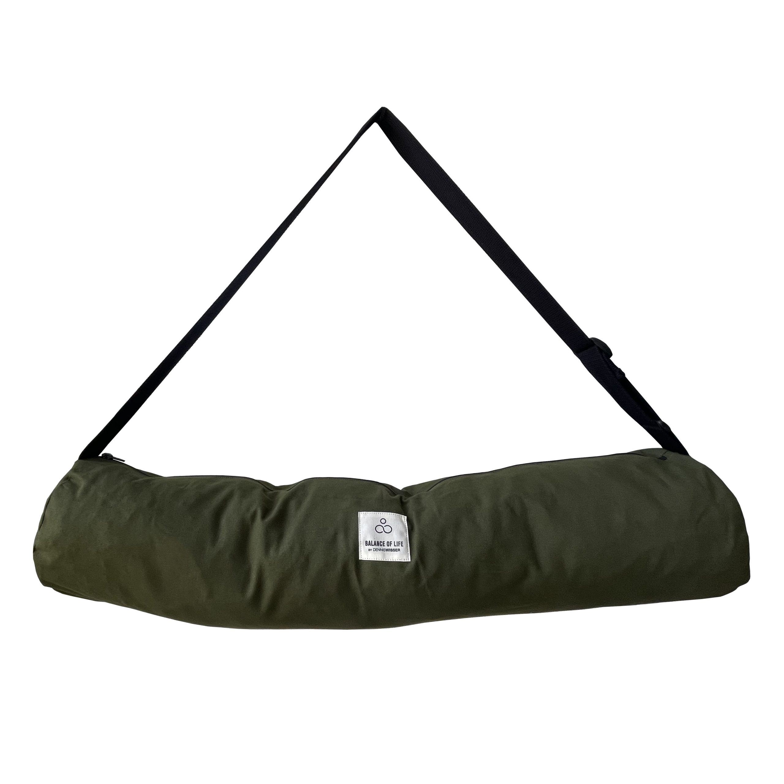 Olive yoga bag with zipper