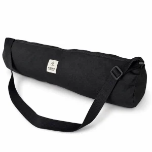 black cotton canvas yoga bag