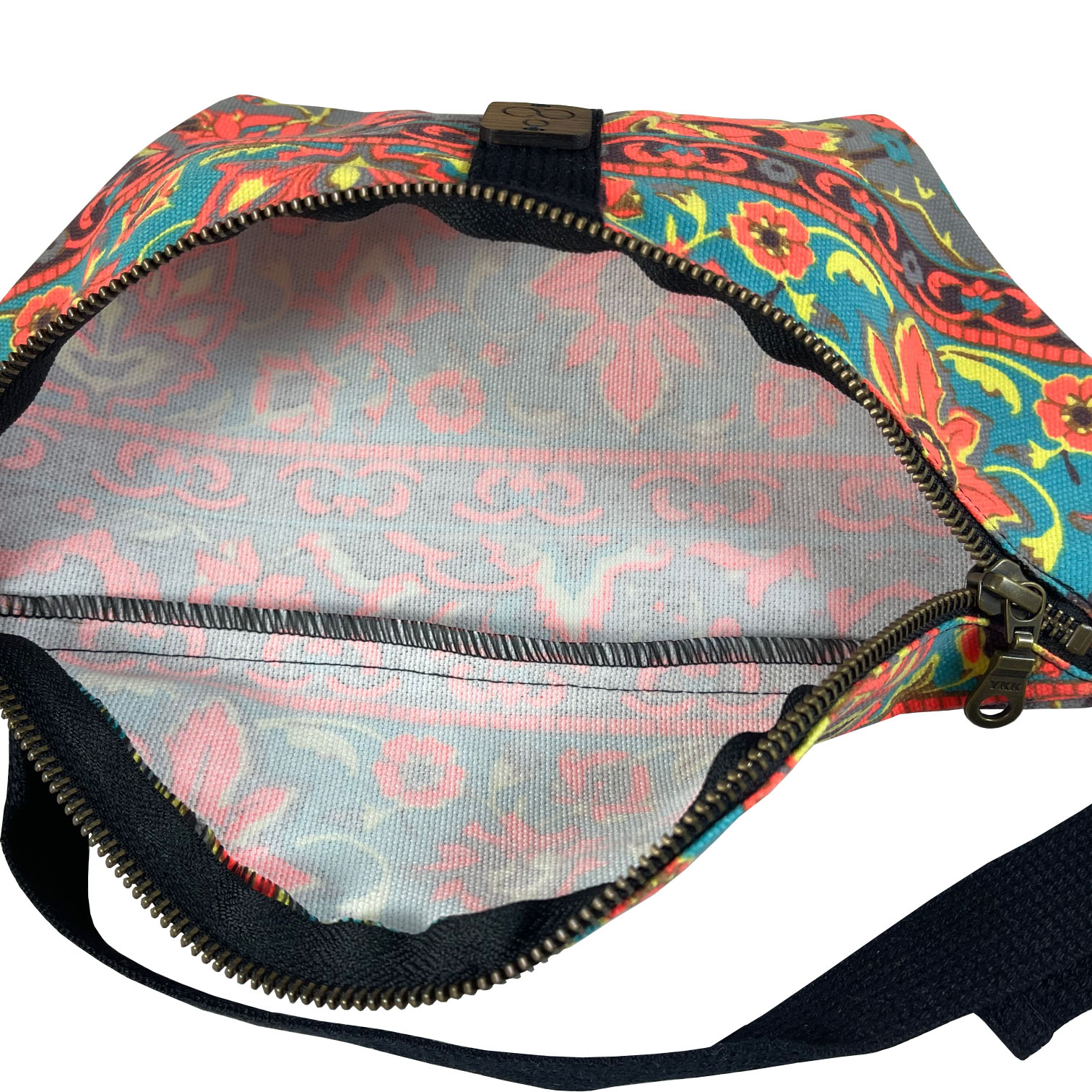 Cotton Canvas Banana Fanny Pack / Waist Bum Bag with Flower of Life Pa –  ChintamaniAlchemi