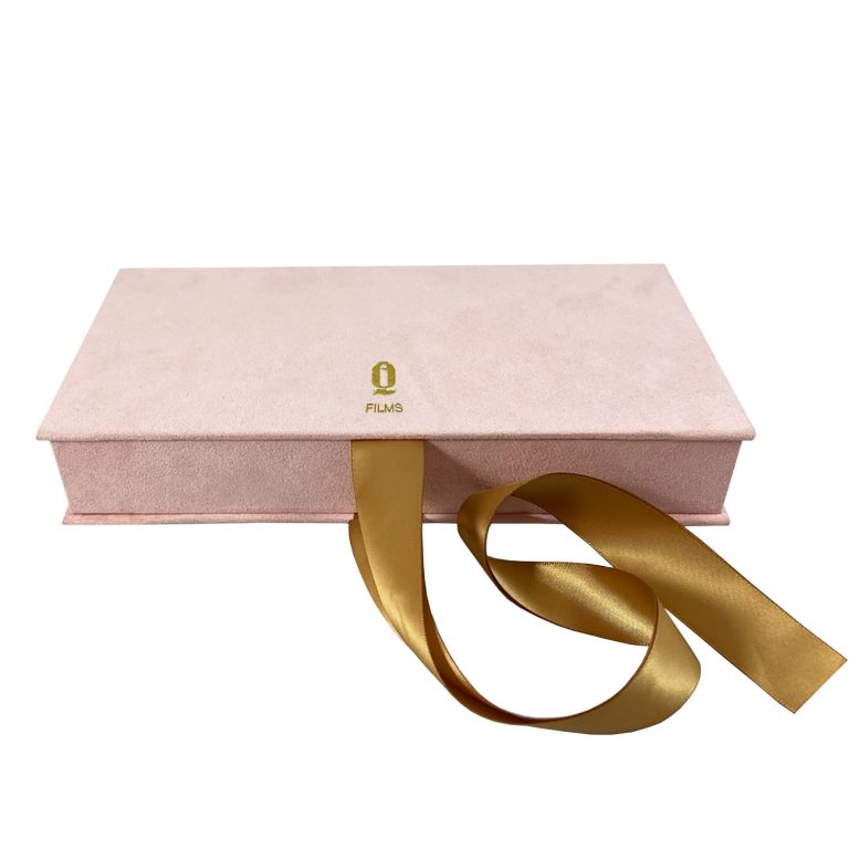 Blush Pink Suede Photo Box