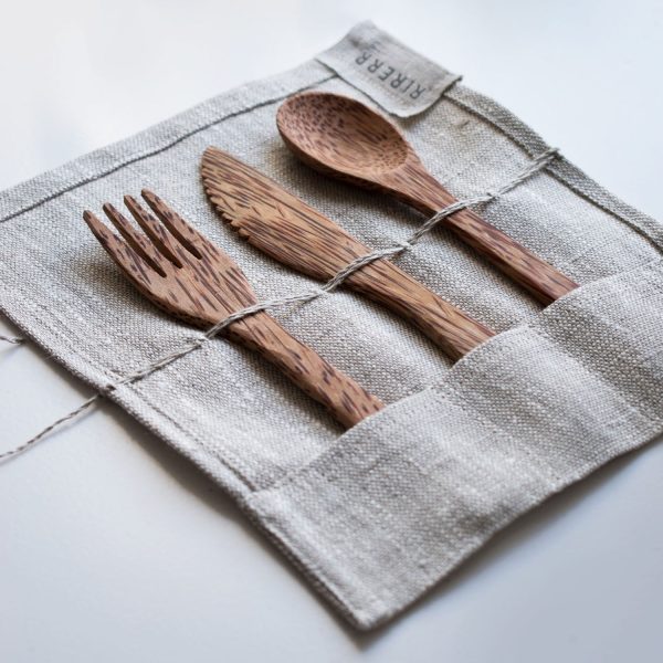sustainable linen cutlery case