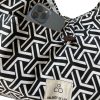 close-up of phone holder of yoga bag