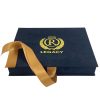 Monogram foil stamped suede box